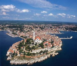 Rovinj letecký pohled